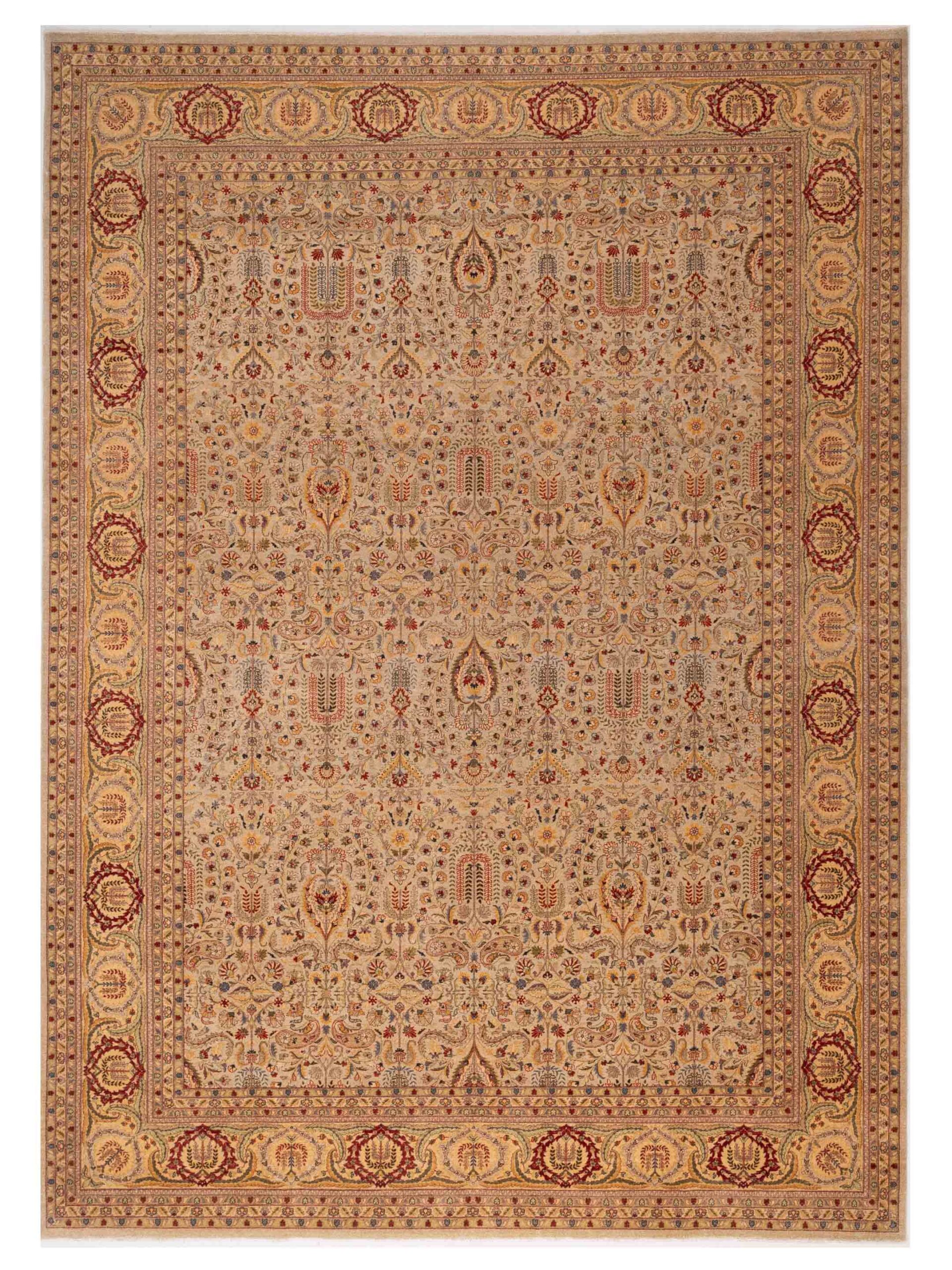 Hagi Jalili Beige Gold 10.1x14 Hand Knotted Rug