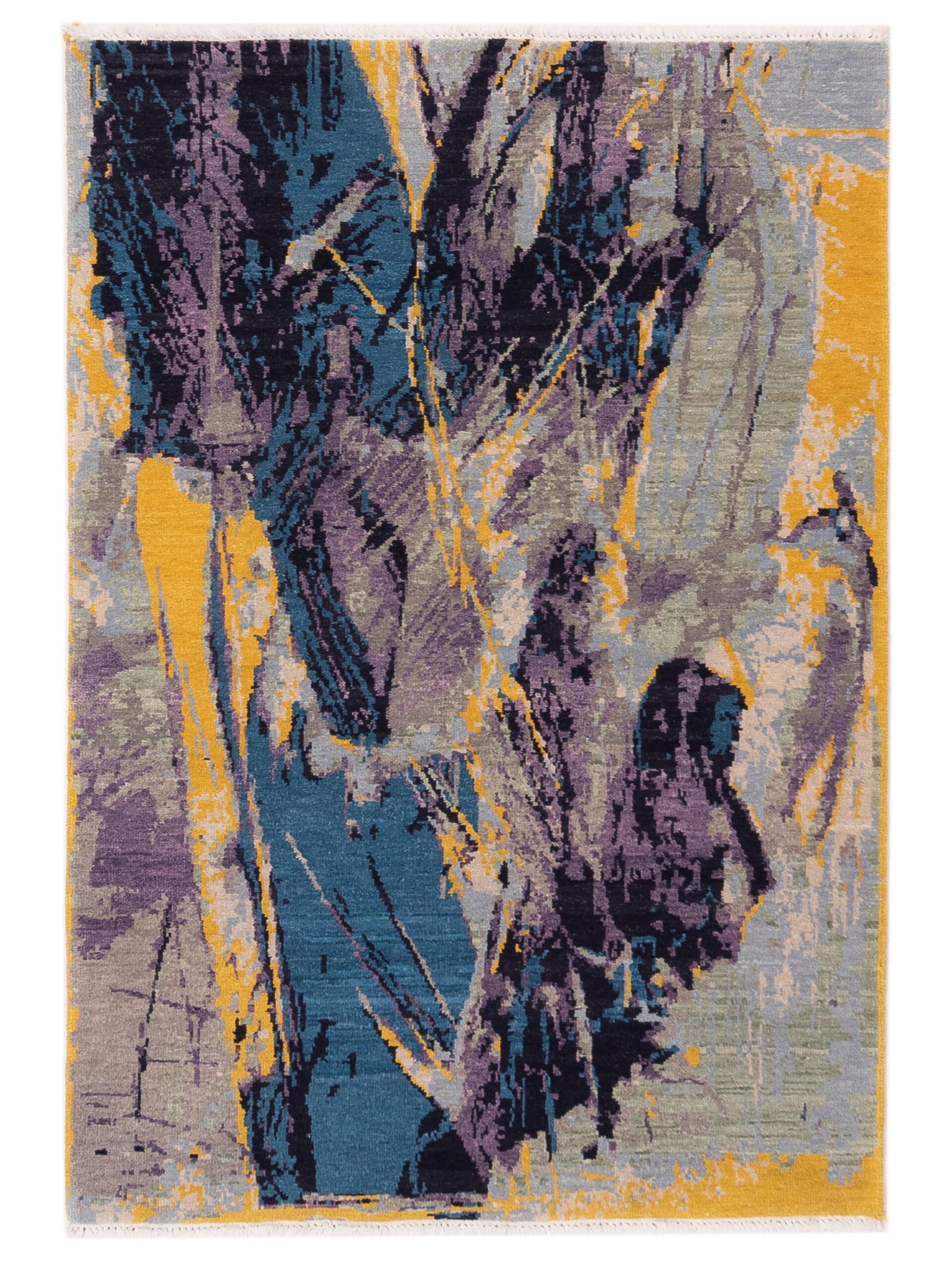 Contemporary Multi 3x5.1 Hand Knotted Rug