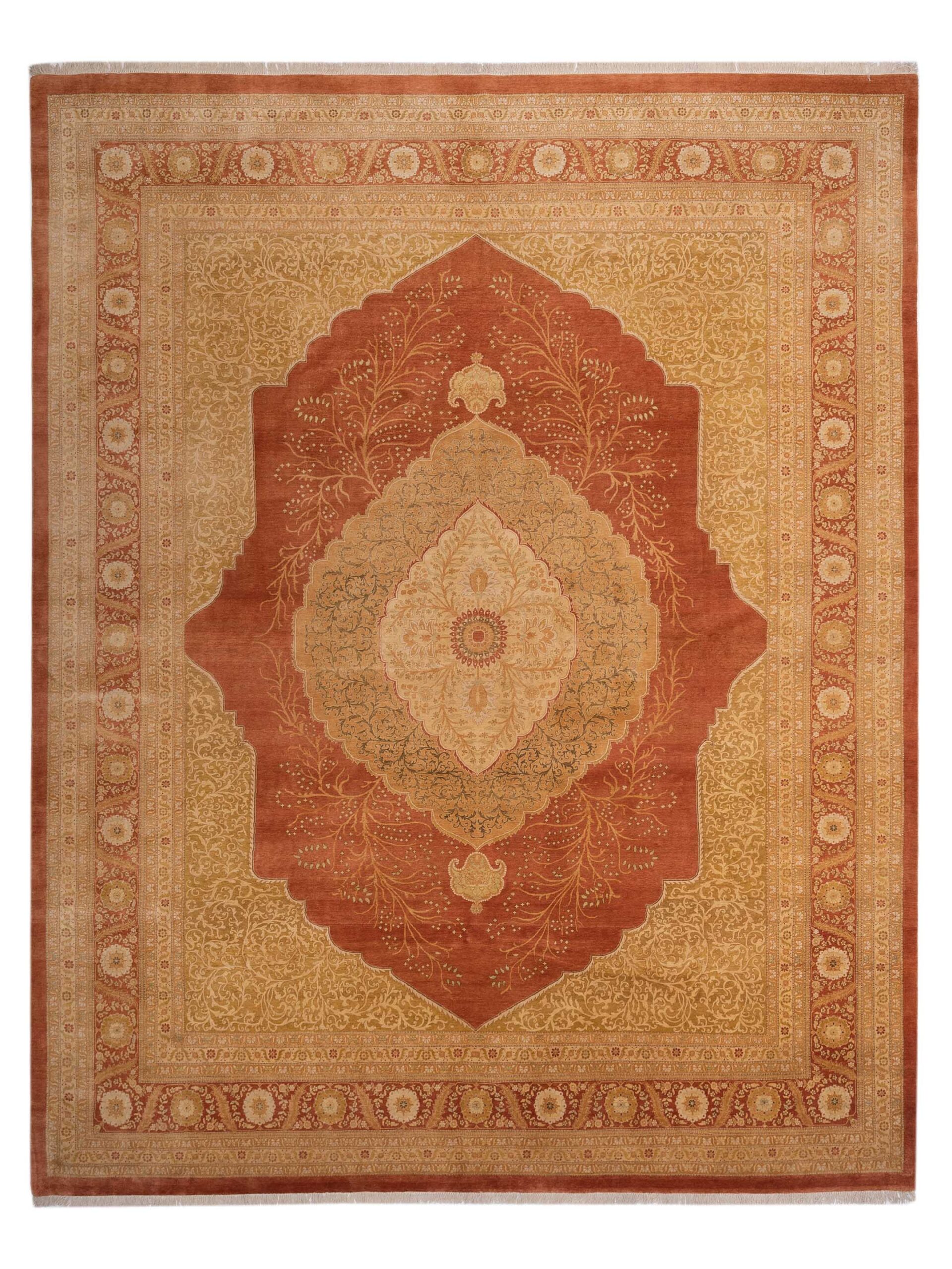 Hagi Jalili Rust Gold 12.2x15.3 Hand Knotted Rug