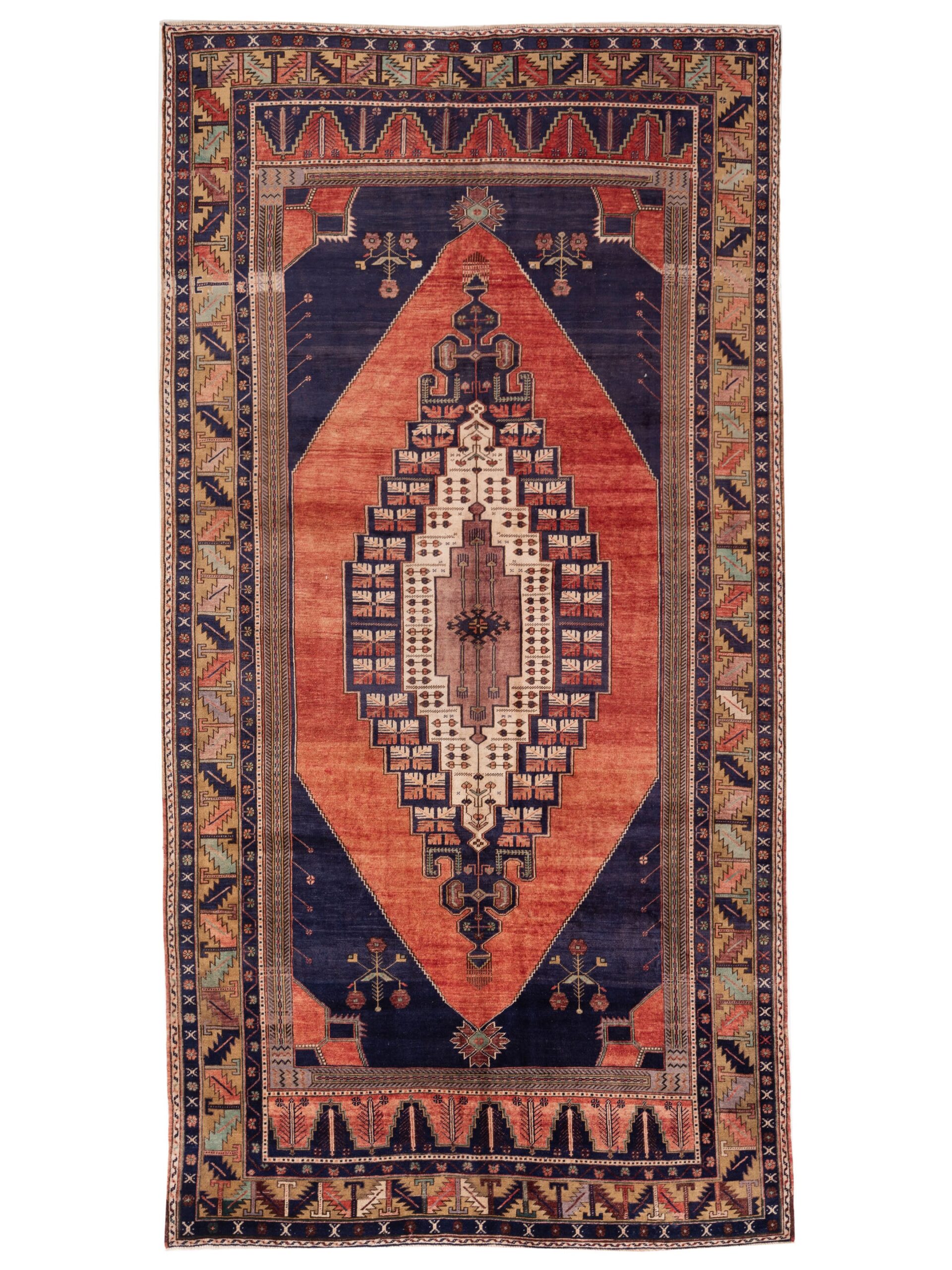 Anatolian Red Blue 6.8x12.7 Hand Knotted Rug